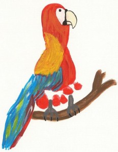 parrot foot print