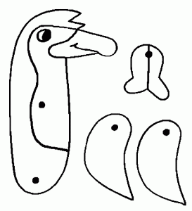 penguin puppet coloring