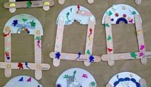 popsicle stick and cd frame craft