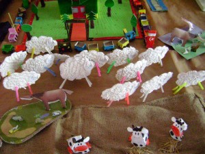 qtip sheep craft idea for kids