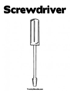 screwdriver coloring page