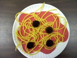 spaghetti meatballs craft