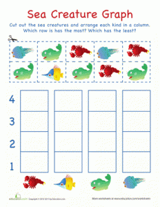 Cut-Out Graph Sea Creatures