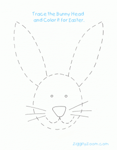 Easter Rabbit Tracing Worksheet