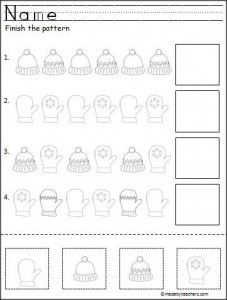Free cut and paste pattern activity for winter