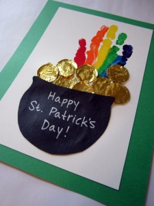 Kids' St. Patrick's Day Rainbow Handprint Craft
