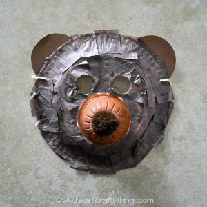 Paper Plate Bear Mask Craft