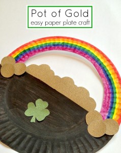 Paper Plate Pot of Gold for St. Patrick's Day