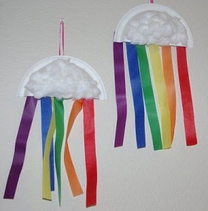 Paper Plate and Streamer Rainbows