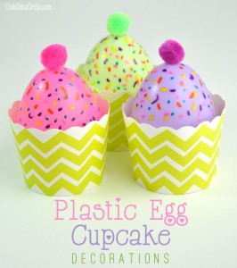 Plastic Easter Egg Cupcake