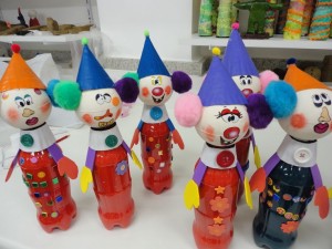 bottle clown craft idea for kids