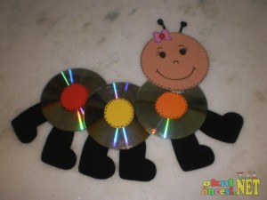 cd caterpillar crafts