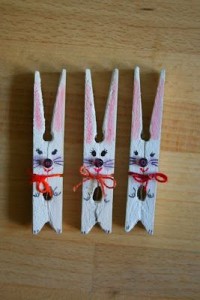 clothes pin bunny craft