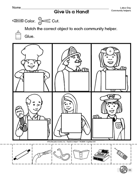 community-helpers-kindergarten-worksheets