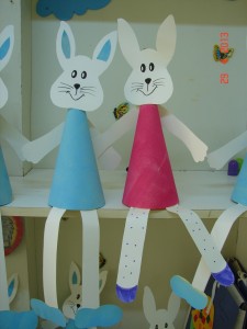 cone shaped bunny craft