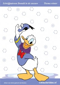 donald duck  trace worksheet