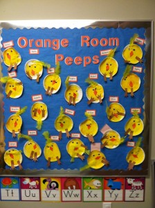 easter chick bulletin board 1