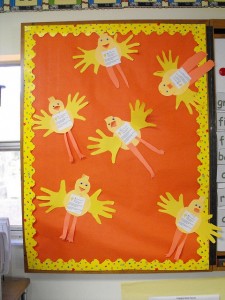 easter chick bulletin boards