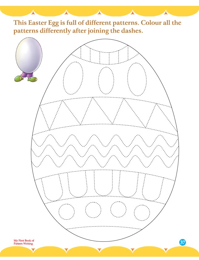 easter egg trace worksheet - Easter Worksheets For Kindergarten
