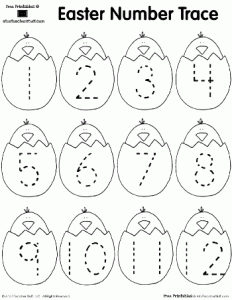 easter number trace