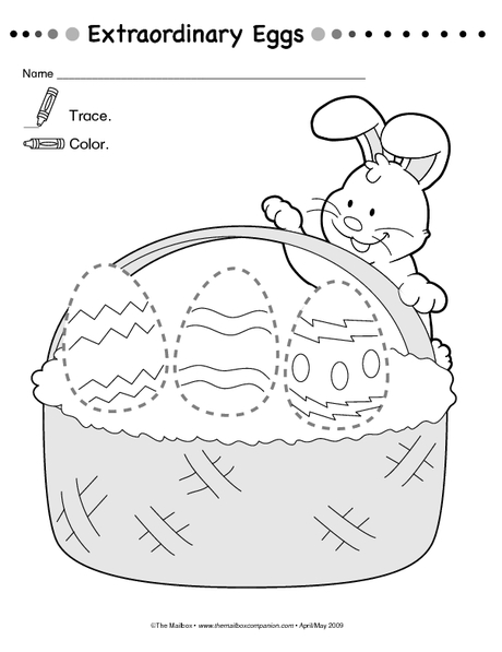 Free Printable Easter Trace Worksheet Crafts And Worksheets For Preschool Toddler And Kindergarten