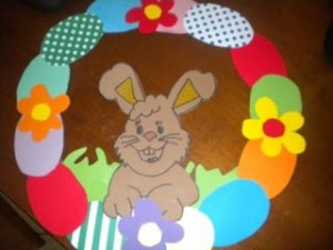 easter wreath craft 1