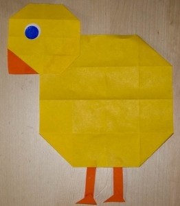 easy origami chick craft