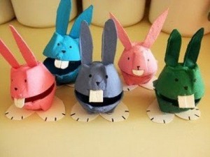 egg carton bunny craft