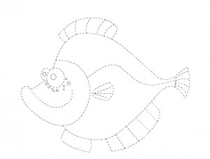 fish trace worksheet for kids