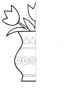 flower  Symmetry Activity Coloring Pages for kids