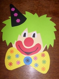 free clown craft idea for kids