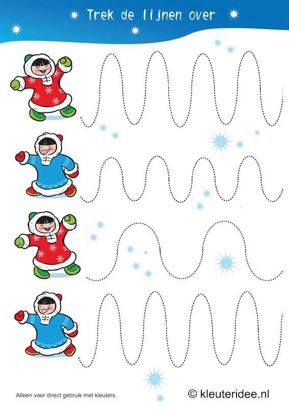 free winter trace line worksheet for kids 1 crafts and worksheets for preschool toddler and kindergarten