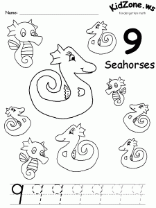 ocean animal number trace worksheet (9)
