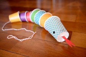paper cup snake craft