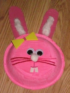 paper plate easter bunny craft idea for kids (4)