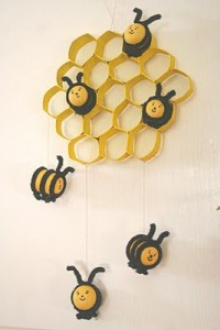 plastic egg bee craft