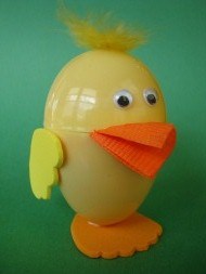 plastic egg chick craft