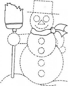 snowman trace worksheet