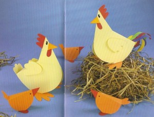 3d chick and chicken craft