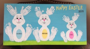 Easter Bunny Handprint Craft for Kids