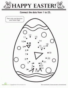 Easter Egg Connect the Dots