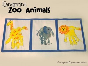 Handprint Zoo Animals