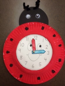 Ladybug clock craft