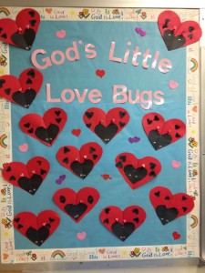 Valentines day bulletin board