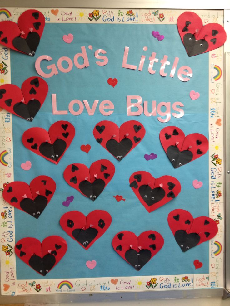 bulletin boards valentines valentine preschool ladybug february craft christian church crafts classroom idea toddler preschoolactivities kindergarten door bullentin jesus bug