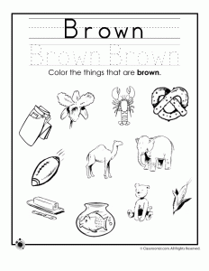 brown color worksheets