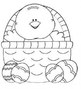 easter chick coloring pages