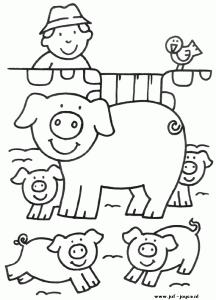 farm animal coloring page (1)