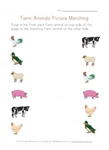 farm animal worksheet for kids