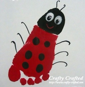 footprint ladybug craft